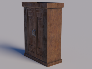 simple dirty cabinet with animated 3Dモデル