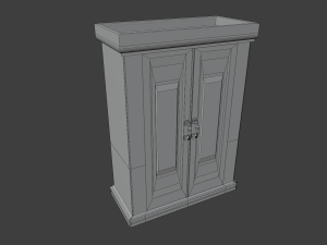 simple dirty cabinet with animated 3Dモデル