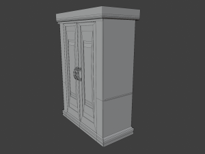 simple dirty cabinet with animated 3Dモデル