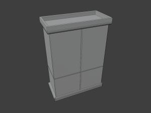 simple dirty cabinet with animated 3Dモデル
