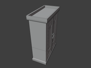 simple dirty cabinet with animated 3Dモデル