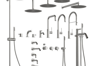 cocoon faucet and shower set 3D 모델