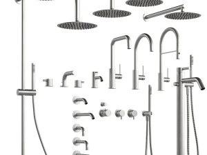 cocoon faucet and shower set 3D Model