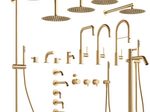 cocoon faucet and shower set 3D 모델