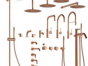 cocoon faucet and shower set 3D Model