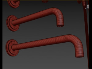 cocoon faucet and shower set 3D 모델