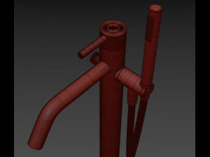 cocoon faucet and shower set 3D Model