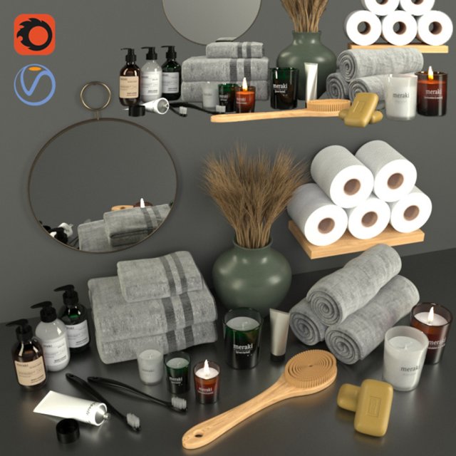 bath accessories - society of lifestyle 3D 模型 .c4d .max .obj .3ds .fbx .stl .blend 