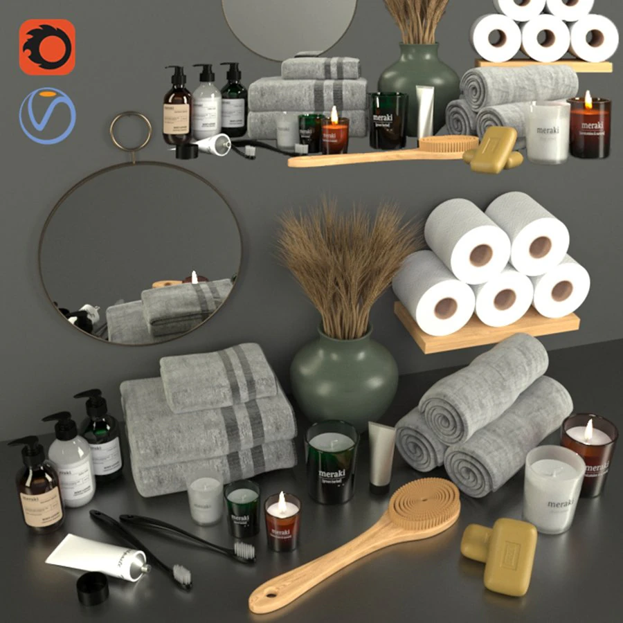 bath accessories - society of lifestyle 3D Model .c4d .max .obj .3ds .fbx .stl .blend