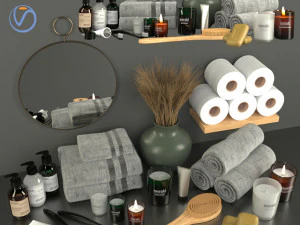 банные принадлежности - общество образа жизни 3D Модель