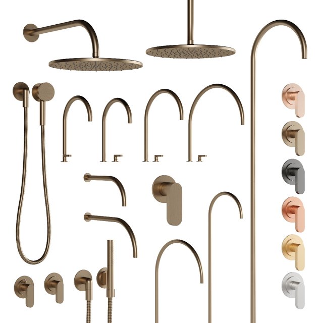 cocoon faucet and shower - john pawson collection 3D Model .c4d .max .obj .3ds .fbx .stl .blend 