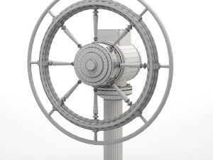 helm-ship steering wheel 3D Model