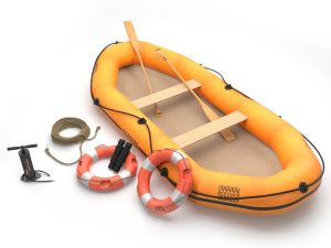inflatable rescue boat 3D Model