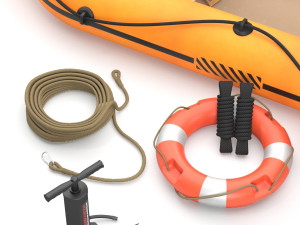 inflatable rescue boat 3D Model
