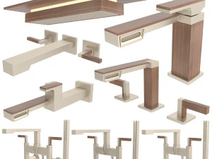brizo faucet and shower - frank lloyd wright collection 3D Model