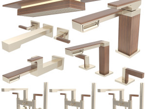 brizo faucet and shower - frank lloyd wright collection Modèle 3D