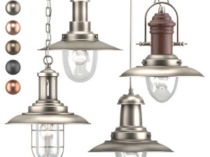 lumin&aacute;ria pendente pescador Modelo 3D