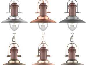 fisherman pendant light 3D 模型