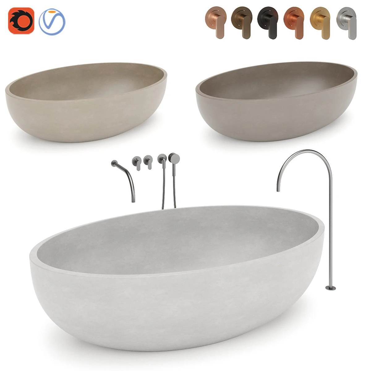COCOON - ZEN BATH 3D Model .c4d .max .obj .3ds .fbx .stl .blend 