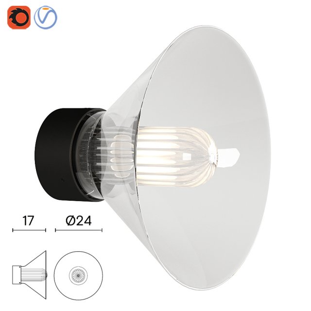 Ext Peacock wall light 3D Model .c4d .max .obj .3ds .fbx .stl .blend 