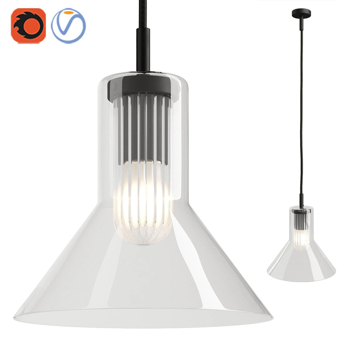 Ext Peacock pendant light 3D Model .c4d .max .obj .3ds .fbx .stl .blend 