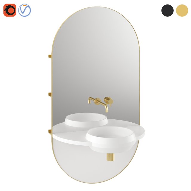 Arco - vanity unit by ext Model 3D .c4d .max .obj .3ds .fbx .stl .blend