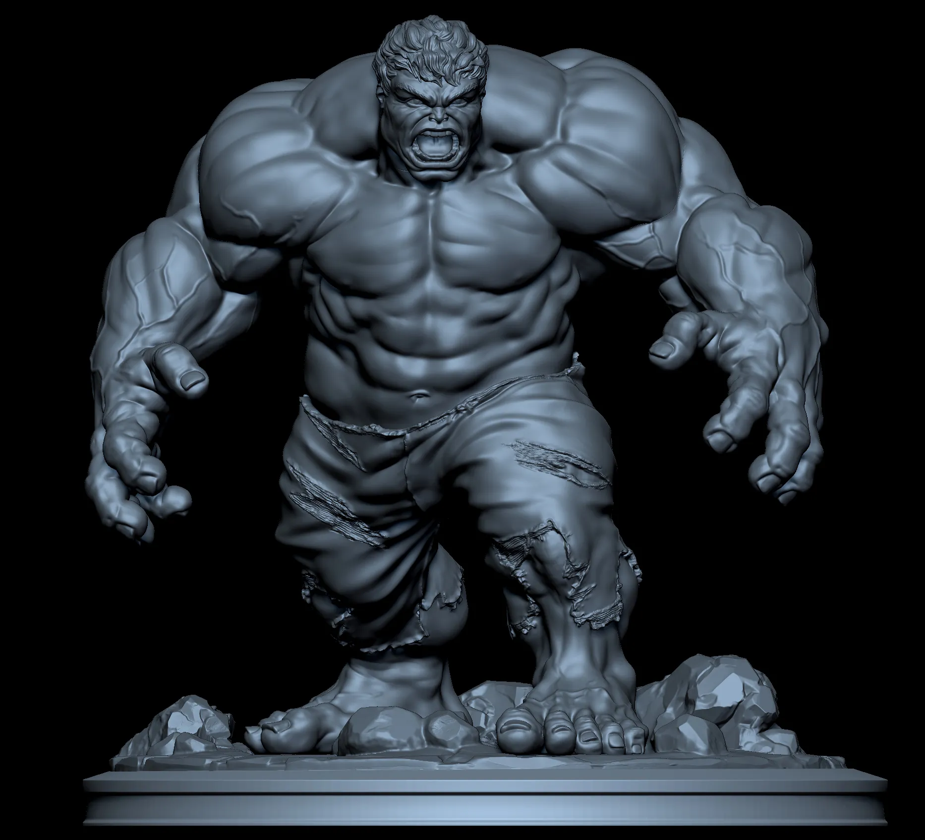 Hulk 3D Print Model .c4d .max .obj .3ds .fbx .stl .blend 