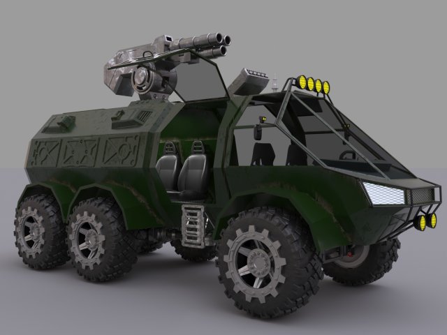 militarytruck 3D Modell .c4d .max .obj .3ds .fbx .stl .blend