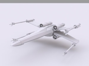 star wars x-wing 3D प्रिंट मॉडल