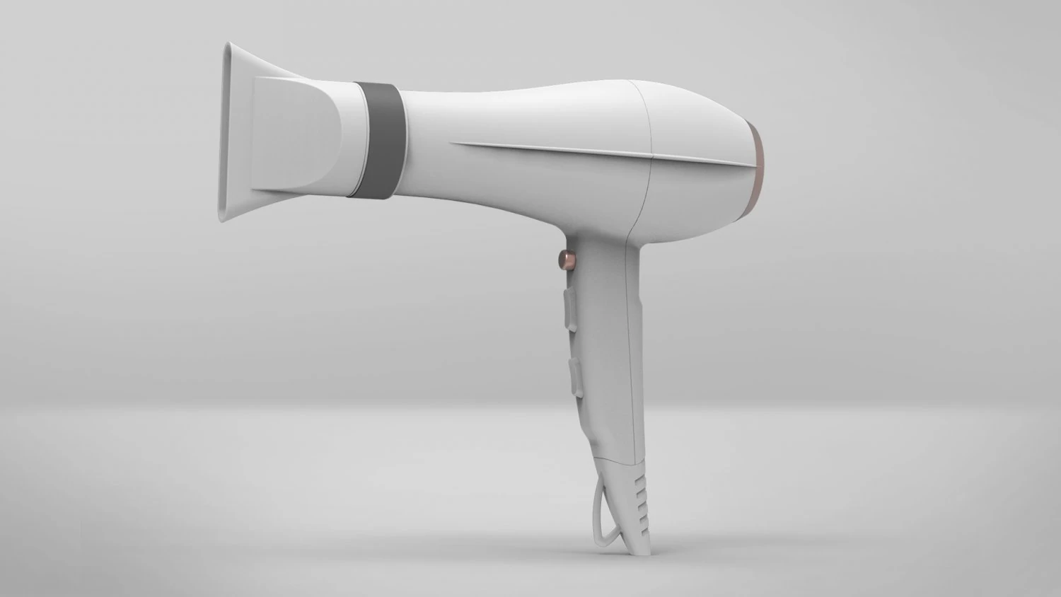 hair dryer tefal respect moving air hv6071k0 3D Model .c4d .max .obj .3ds .fbx .stl .blend 