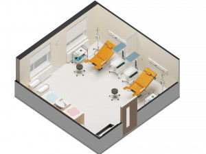 maternity room 3D 모델