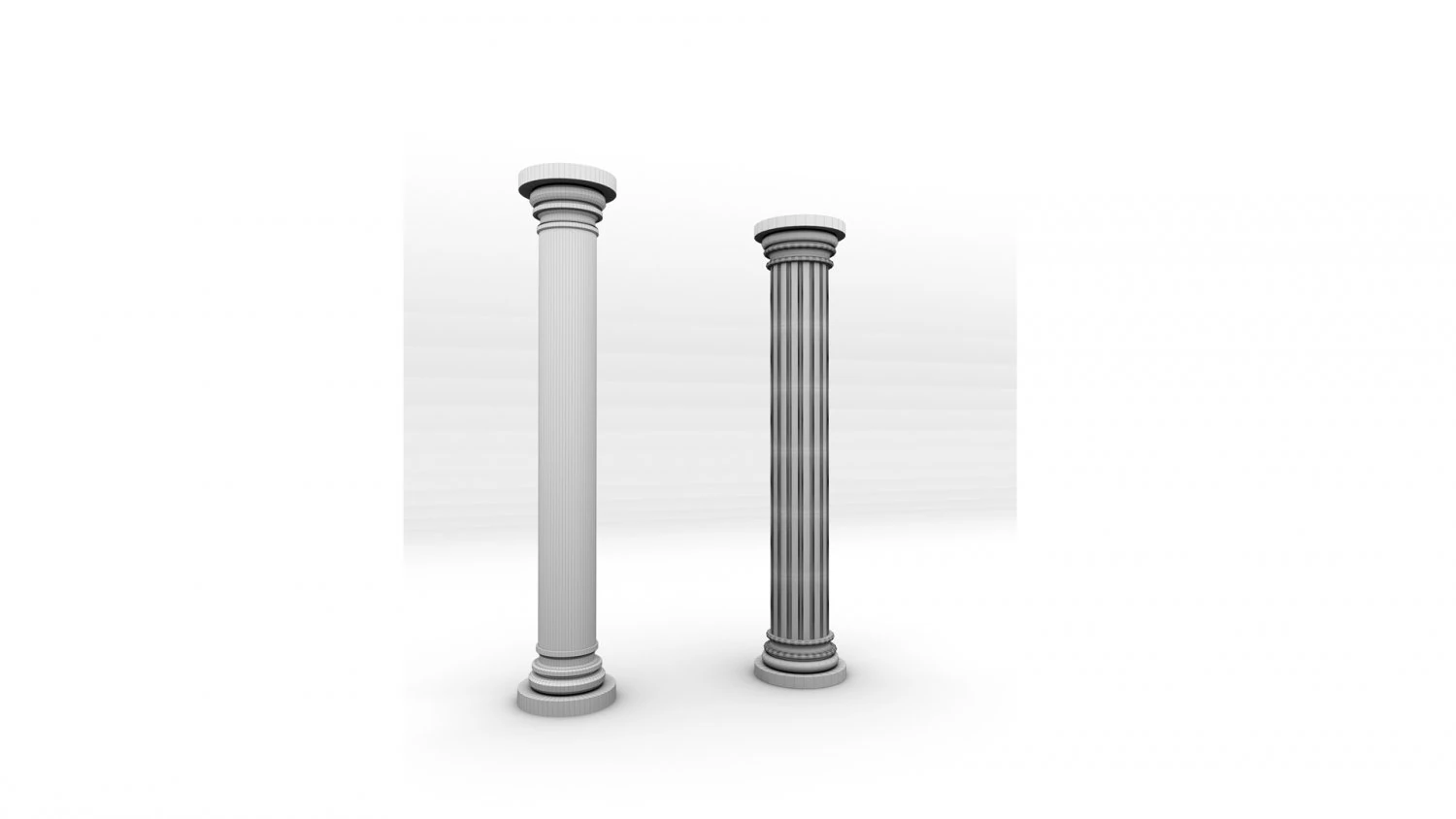 round wooden columns 3D Model .c4d .max .obj .3ds .fbx .stl .blend 