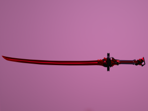 katana low poly default textures Modelo 3D