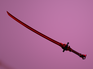 katana low poly default textures Modelo 3D