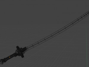 katana low poly default textures Modelo 3D