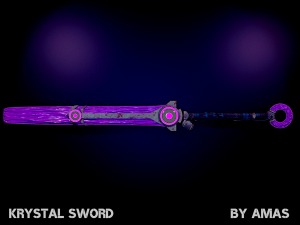 krystal sword Model 3D