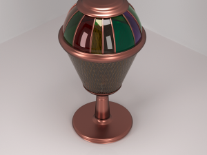 table lamp bronze stained glass glass 3D Model