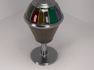 table lamp steel stained glass glass 3D मॉडल