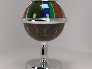 table lamp chrome stained glass glass 3D Model