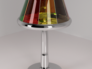 table lamp chrome stained glass glass 3D 模型