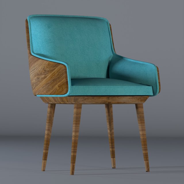 Armchair 01 3D Model .c4d .max .obj .3ds .fbx .stl .blend 