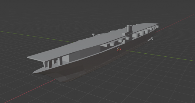 world war carrier 3D 模型 .c4d .max .obj .3ds .fbx .stl .blend