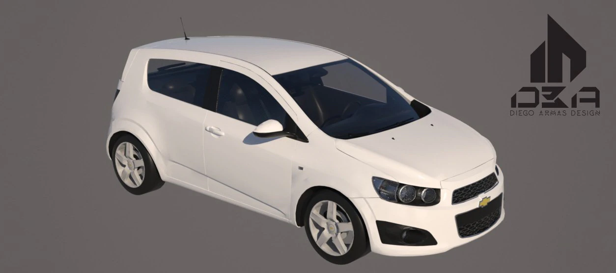 chevrolet aveo lt 2012 3D Model .c4d .max .obj .3ds .fbx .stl .blend 