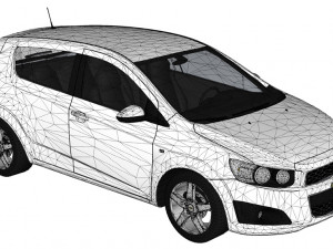 chevrolet aveo lt 2012 Modelo 3D