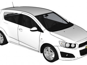 chevrolet aveo lt 2012 Modelo 3D
