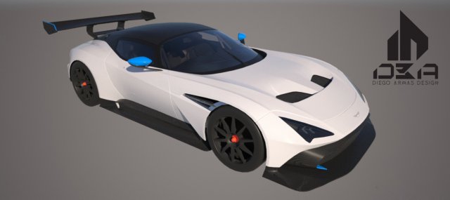 aston martin - vulcan type r Model 3D .c4d .max .obj .3ds .fbx .stl .blend 