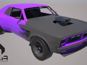 conceito de muscle car srrx cyberpunk Modelo 3D
