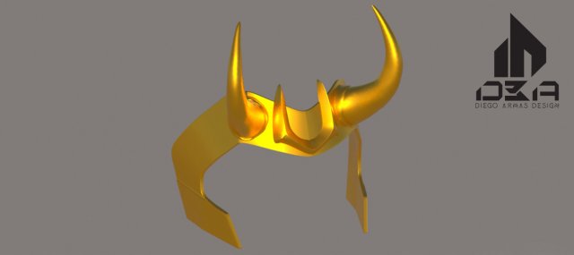 crown loki - printable Modelo 3D .c4d .max .obj .3ds .fbx .stl .blend 