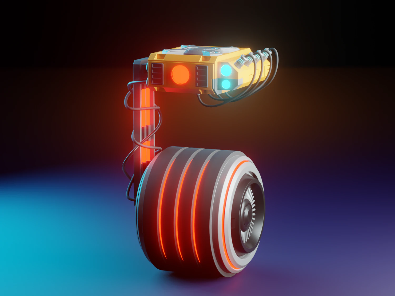 robot bb-009 3D Model .c4d .max .obj .3ds .fbx .stl .blend