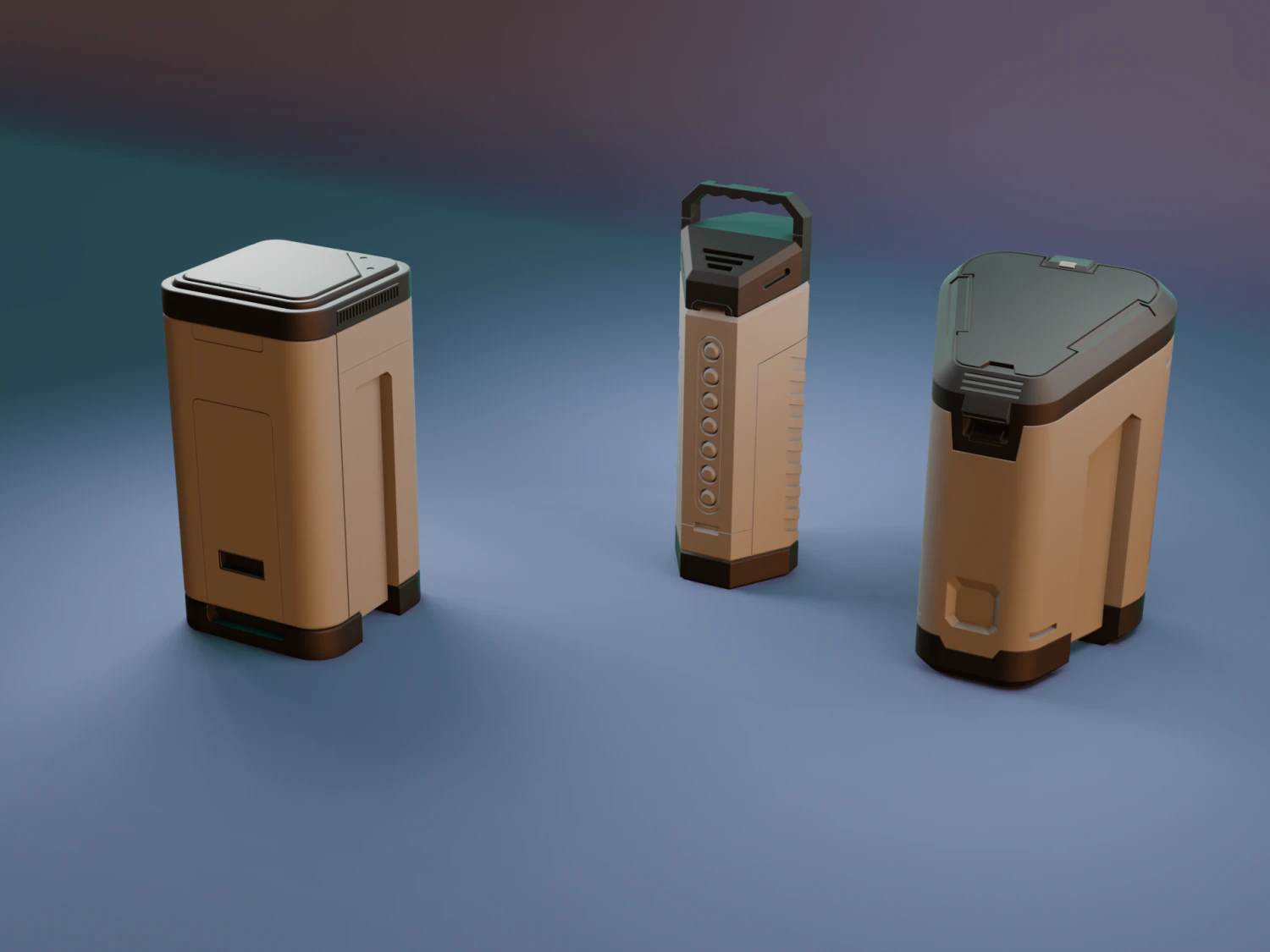 Industrial container 3D Model .c4d .max .obj .3ds .fbx .stl .blend 